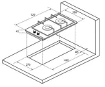 Поверхность газовая Kuppersberg FBG 36 BG черный закаленное стекло